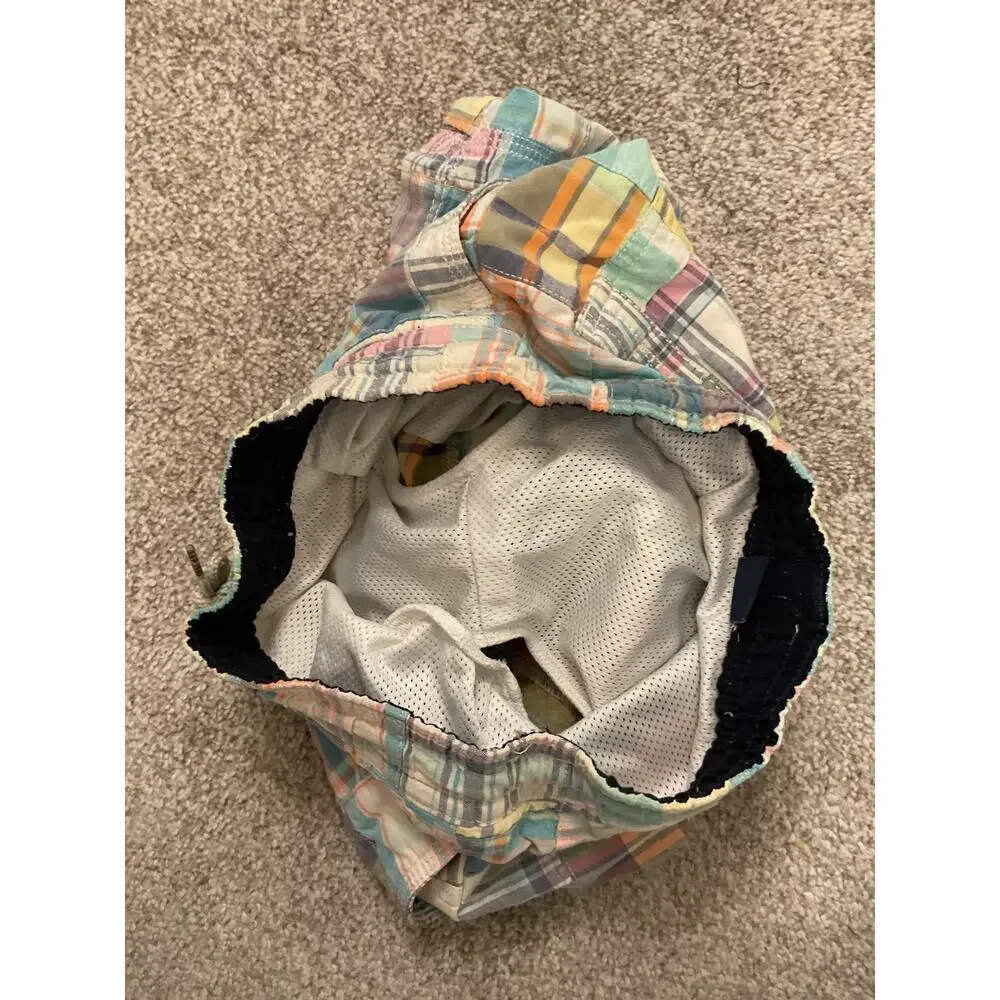 GAP Kids Boys Patchwork Plaid Board Shorts Swim Trunks Madras Multicolor, S